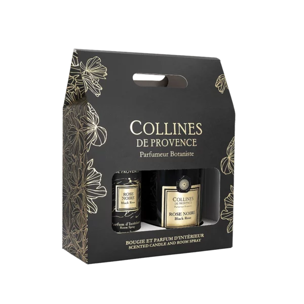 Rose Noire - Coffret Bougie 180g & Parfum d'intérieur
