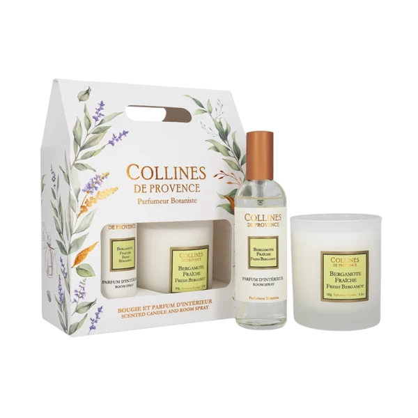 Bergamote Fraîche - Coffret Bougie 180g & Parfum d'intérieur – Image 2