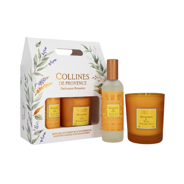 Mandarine & Yuzu - Coffret Bougie 180g & Parfum d'intérieur – Image 2