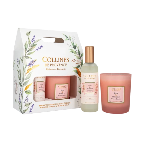 Rose & Hibiscus - Coffret Bougie 180g & Parfum d'intérieur – Image 2