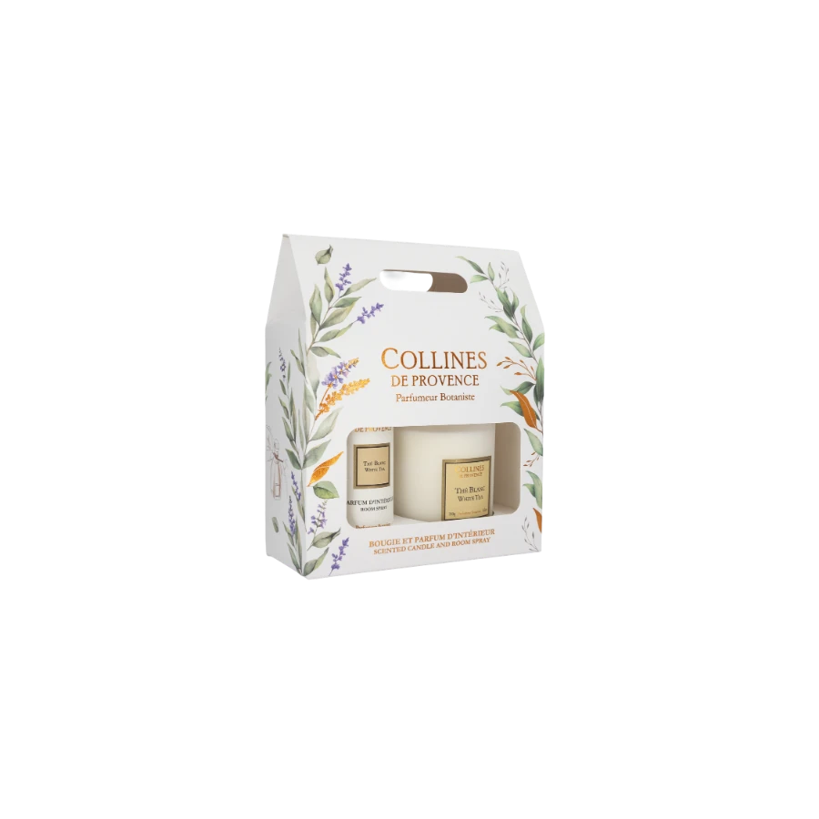Thé Blanc - Coffret Bougie 180g & Parfum d'intérieur